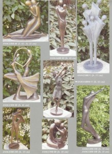 Harasimowicz ogrody - Figury z brązu - postacie w różnych pozycjach- wybór (2)